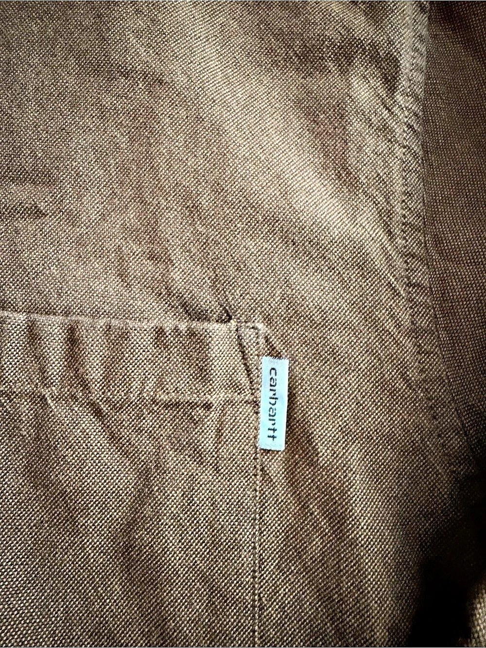 Carhartt WIP L/S Dalton Shirt Brown XL Like New - Picture 4 of 5